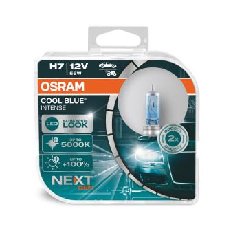 Set de 2 Becuri Auto OSRAM H7 12V 55W PX26d Cool Blue Intense (Model 64210CBN-HCB)